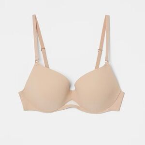 SOMA Bodify Perfect Coverage Bra Sz 36D Tan Lightly Lined Adjustable EUC